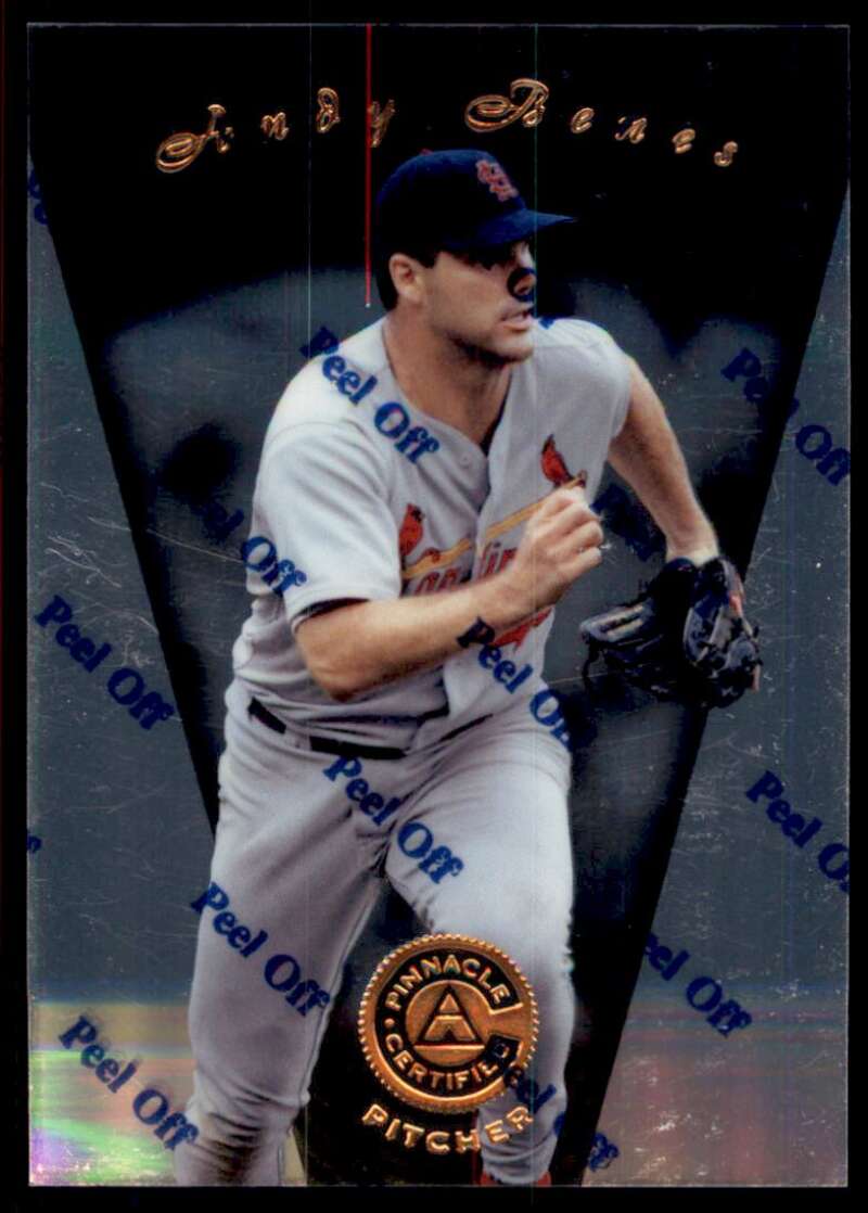 1997 Pinnacle Certified Baseball #16 Andy Benes St. Louis Cardinals V86482 Image 1