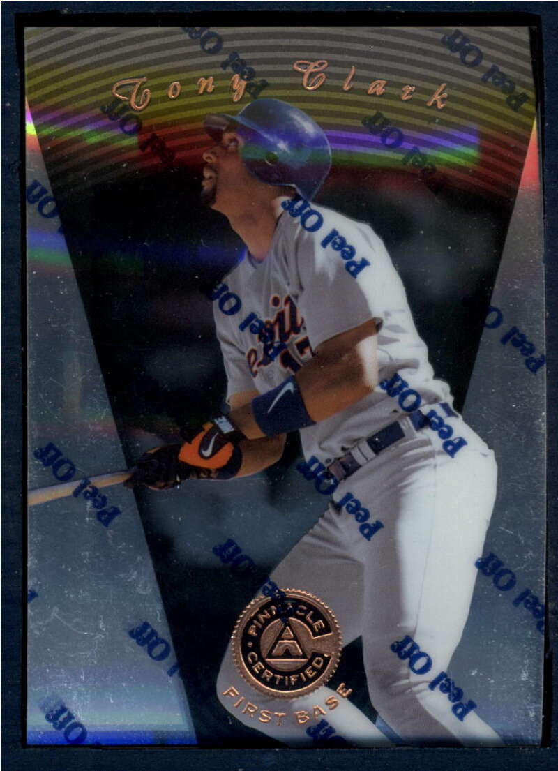 1997 Pinnacle Certified Baseball #18 Tony Clark Detroit Tigers V86484 Image 1