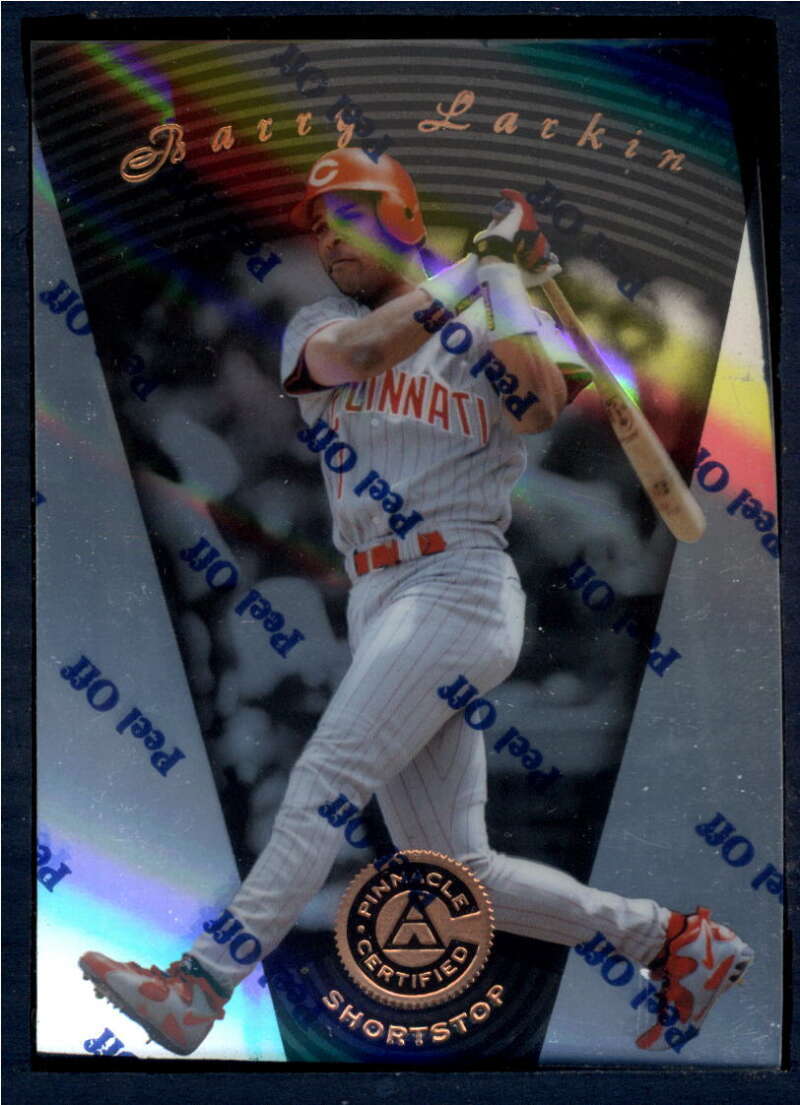 1997 Pinnacle Certified Baseball #25 Barry Larkin Cincinnati Reds V86491 Image 1