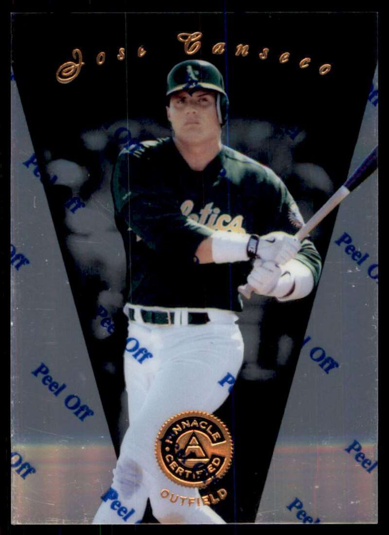 1997 Pinnacle Certified Baseball #90 Jose Canseco Oakland Athletics V86556 Image 1