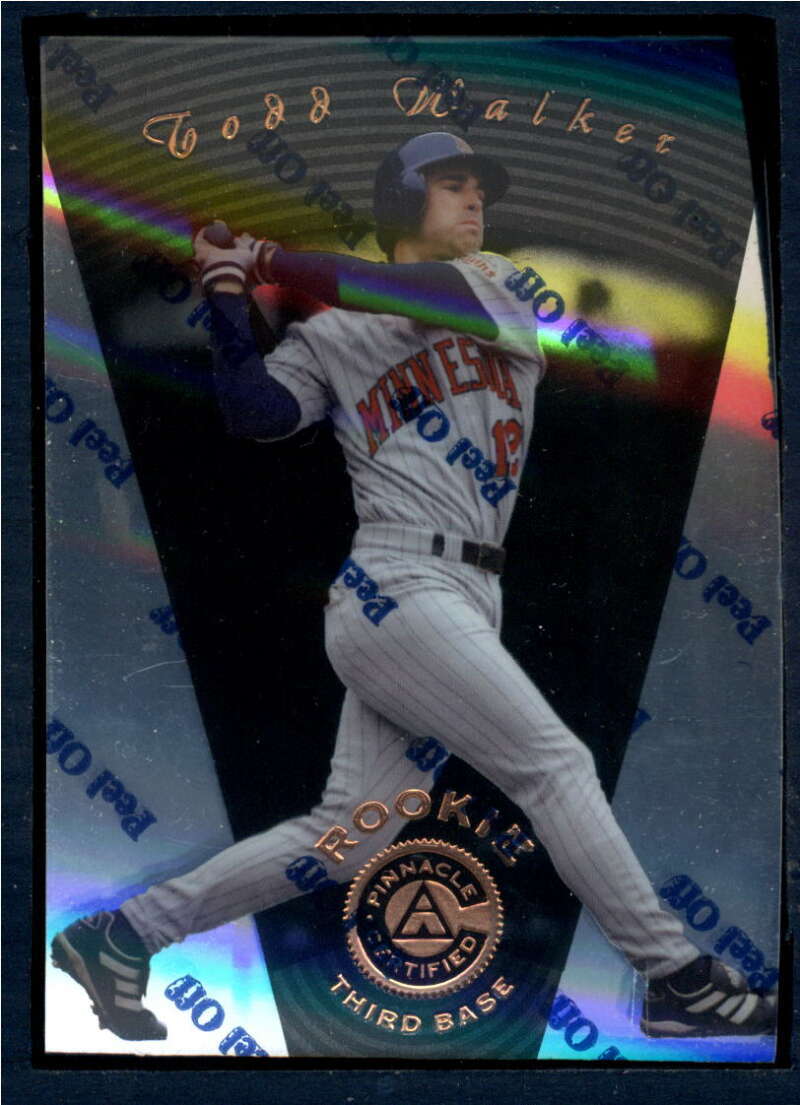 1997 Pinnacle Certified Baseball #115 Todd Walker Minnesota Twins V86581 Image 1