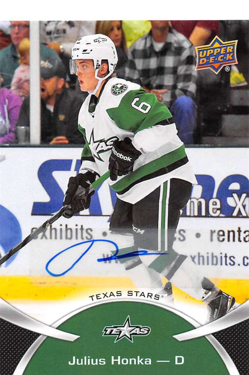 2015-16 Upper Deck AHL Autographs #34 Julius Honka MINT Auto Texas Stars 07657