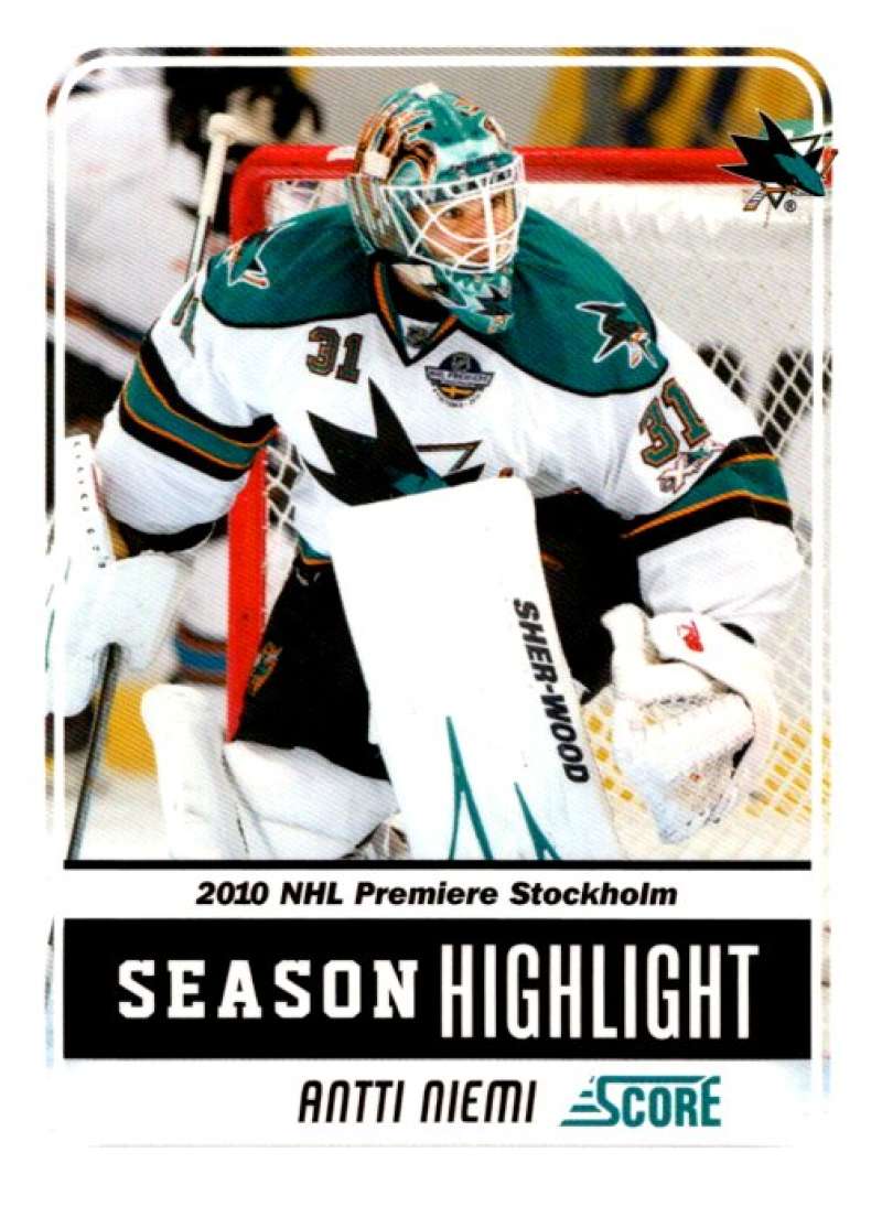 2011-12 Score Glossy #4 Antti Niemi San Jose Sharks V94959 Image 1