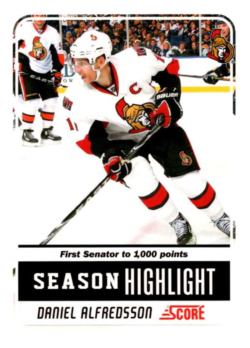 2011-12 Score Glossy #6 Daniel Alfredsson Ottawa Senators V94961 Image 1