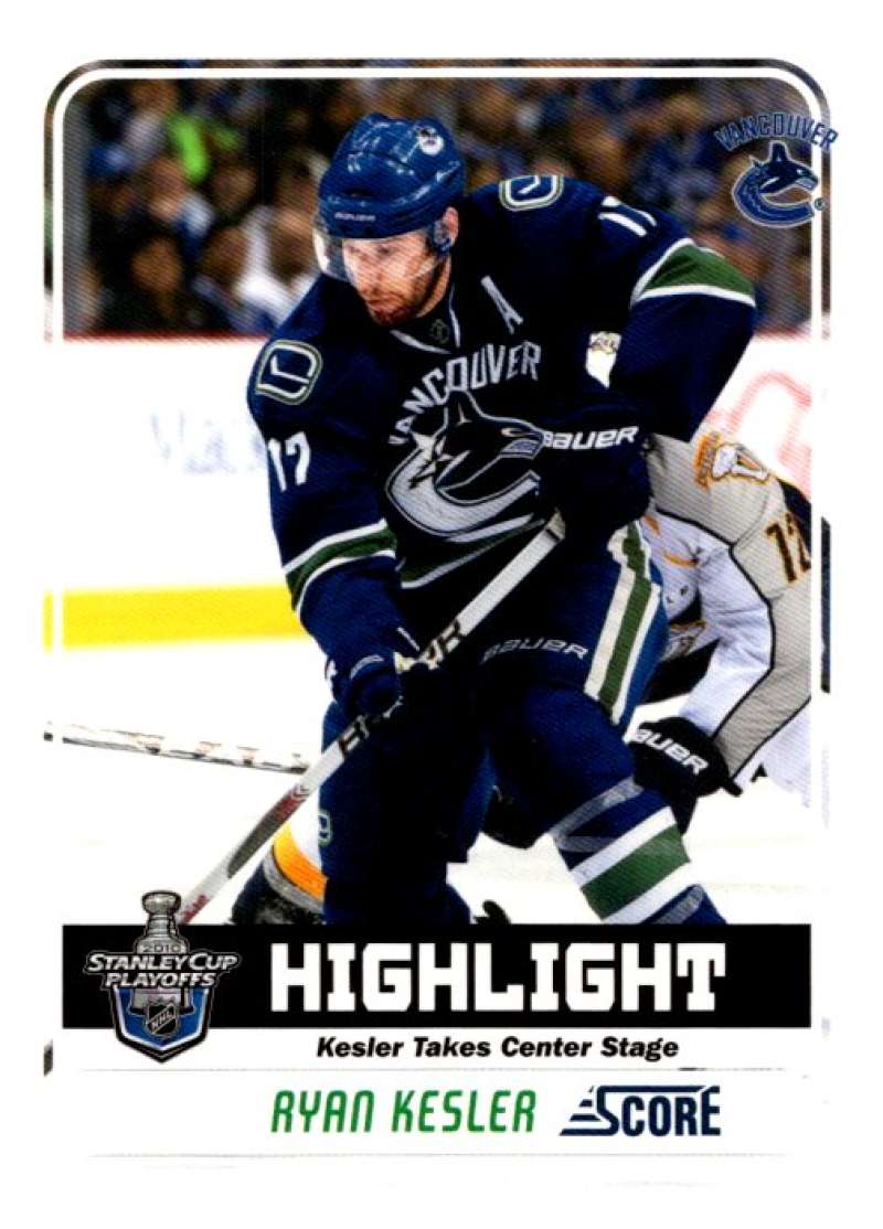 2011-12 Score Glossy #497 Ryan Kesler Vancouver Canucks V95272 Image 1