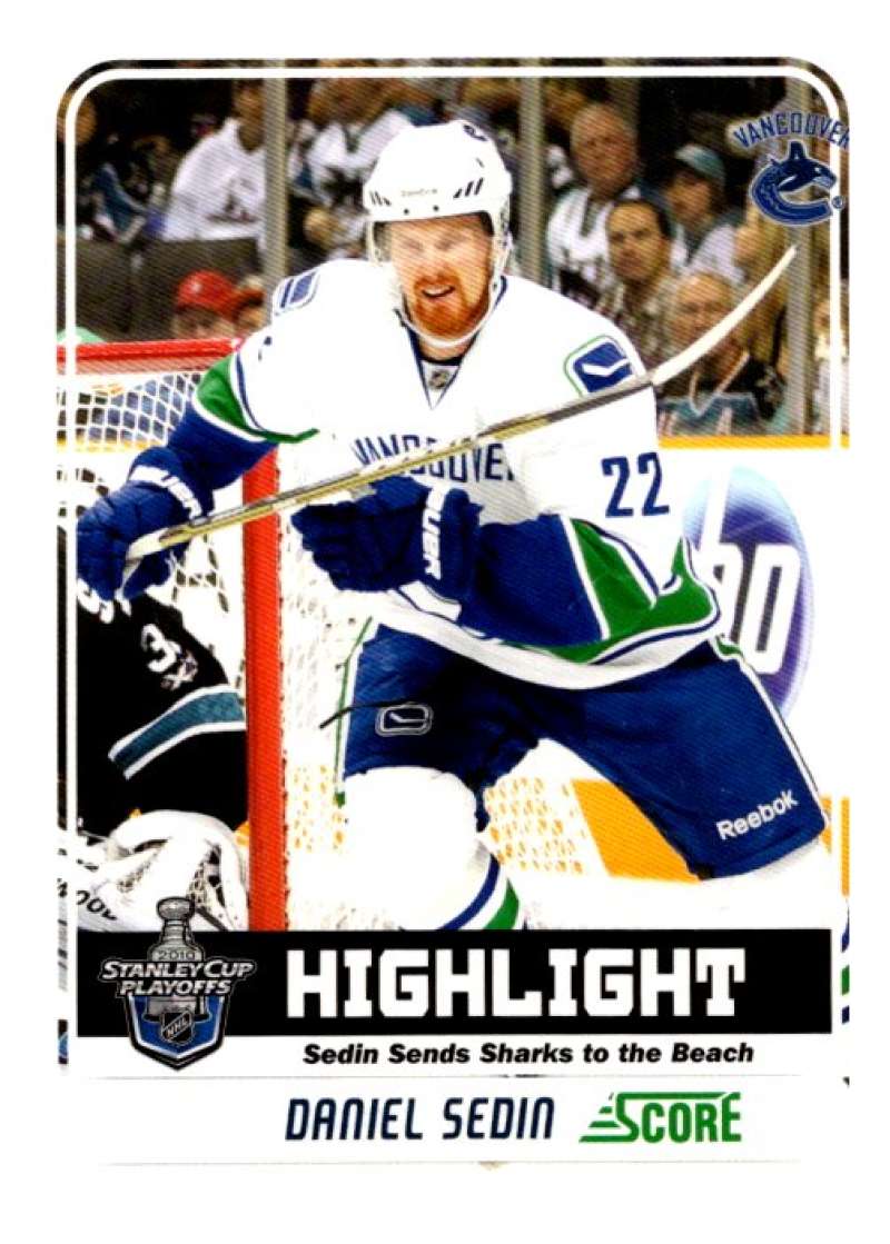 2011-12 Score Glossy #499 Daniel Sedin Vancouver Canucks V95274 Image 1