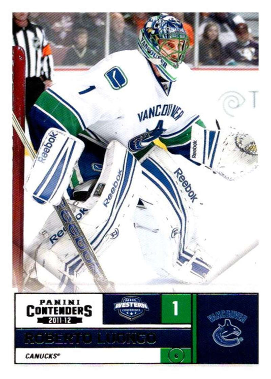 2011-12 Playoff Contenders #1 Roberto Luongo  Vancouver Canucks  V93080 Image 1