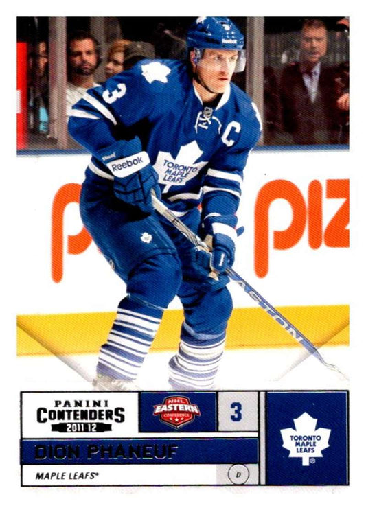 2011-12 Playoff Contenders #3 Dion Phaneuf  Toronto Maple Leafs  V93082 Image 1