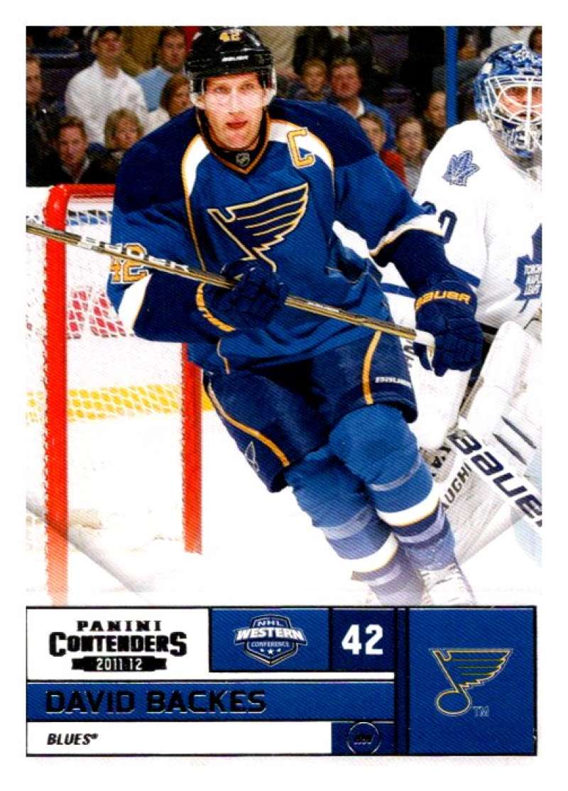 2011-12 Playoff Contenders #42 David Backes St. Louis Blues V93099 Image 1