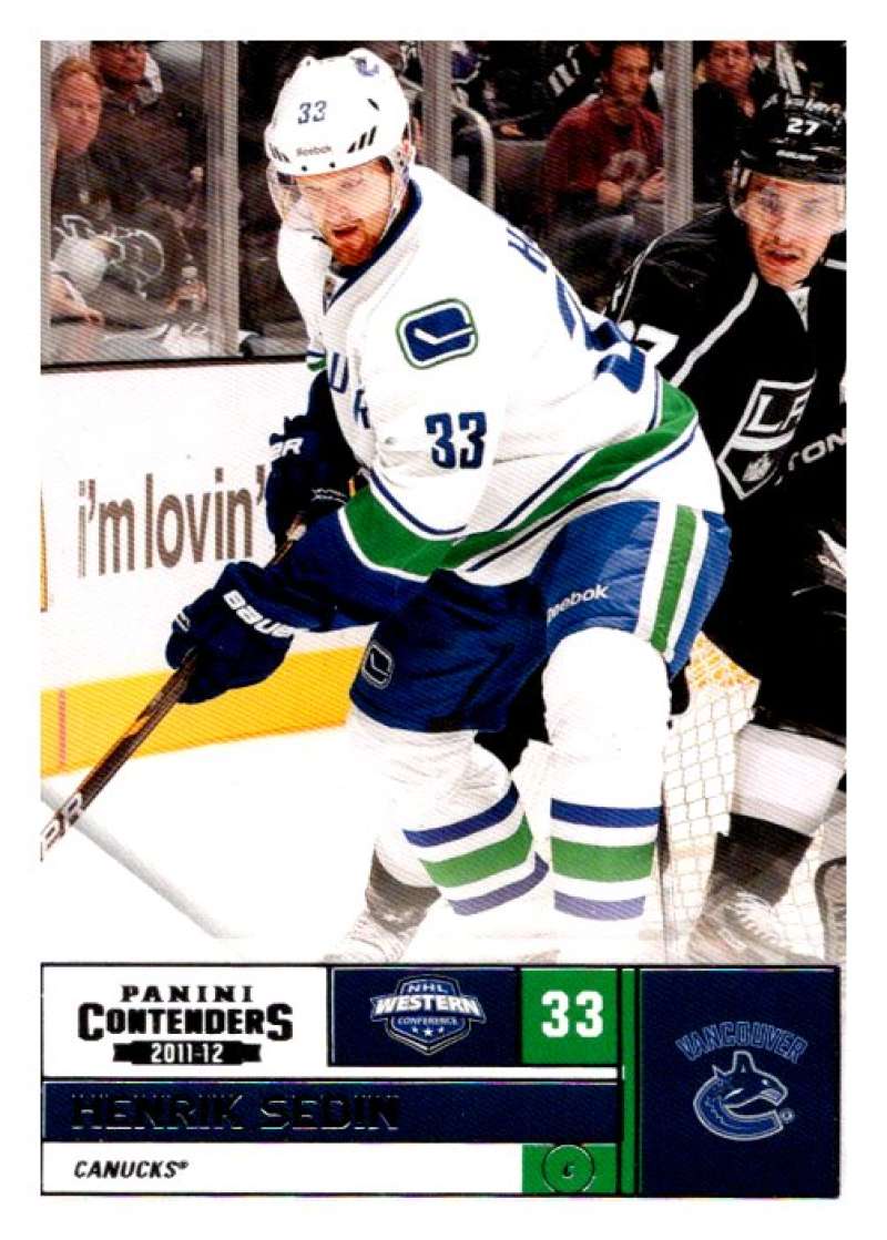 2011-12 Playoff Contenders #44 Henrik Sedin Vancouver Canucks V93100 Image 1