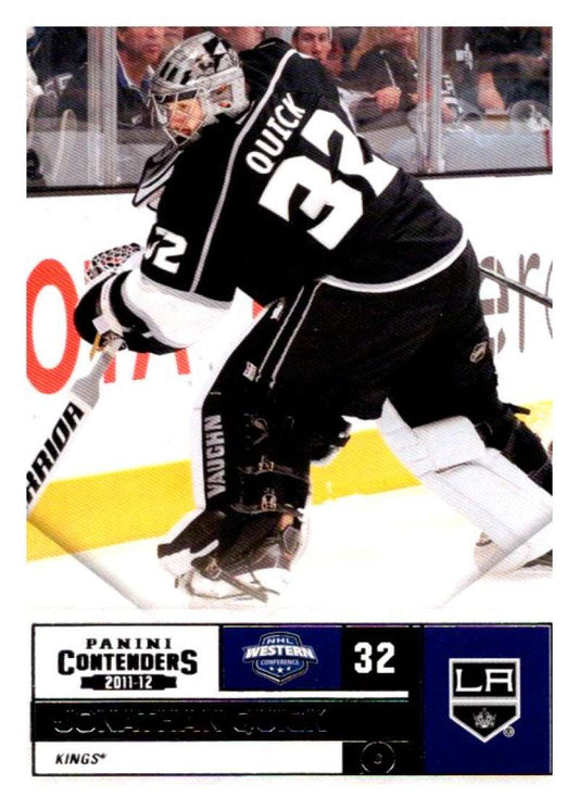 2011-12 Playoff Contenders #45 Jonathan Quick  Los Angeles Kings  V93101 Image 1