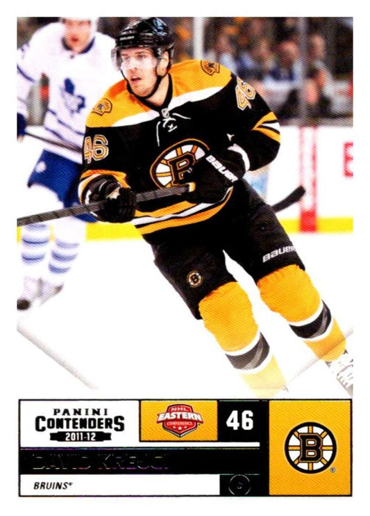 2011-12 Playoff Contenders #46 David Krejci  Boston Bruins  V93102 Image 1