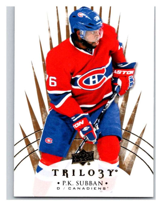 2014-15 Upper Deck Trilogy #46 P.K. Subban  Montreal Canadiens  V94425 Image 1