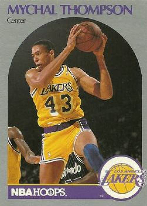 1990-91 Hopps Basketball #160 Mychal Thompson  Los Angeles Lakers  Image 1