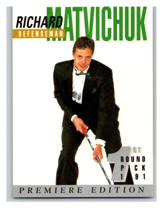 (HCW) 1991 Arena Draft Picks #6 Richard Matvichuk North Stars NHL Mint Image 1