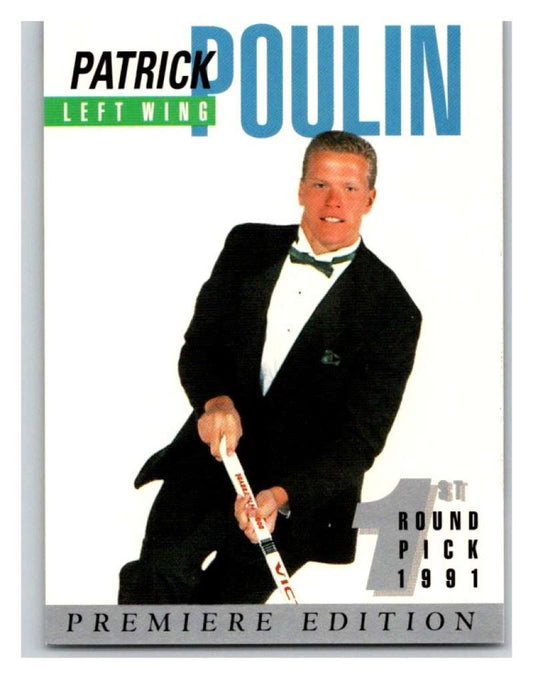 (HCW) 1991 Arena Draft Picks #7 Patrick Poulin Whalers NHL Mint Image 1
