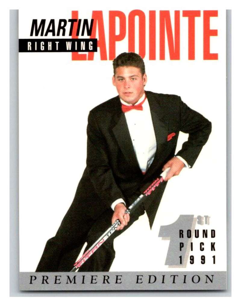 (HCW) 1991 Arena Draft Picks #8 Martin Lapointe Red Wings NHL Mint Image 1