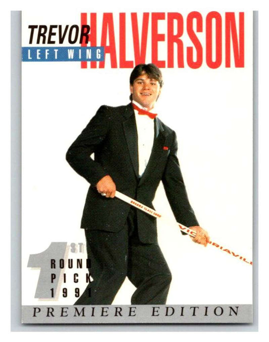 (HCW) 1991 Arena Draft Picks #16 Trevor Halverson Capitals NHL Mint Image 1