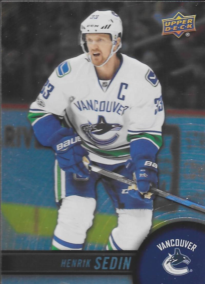2017-18 Upper Deck Tim Hortons #33 Henrik Sedin Vancouver Canucks Image 1
