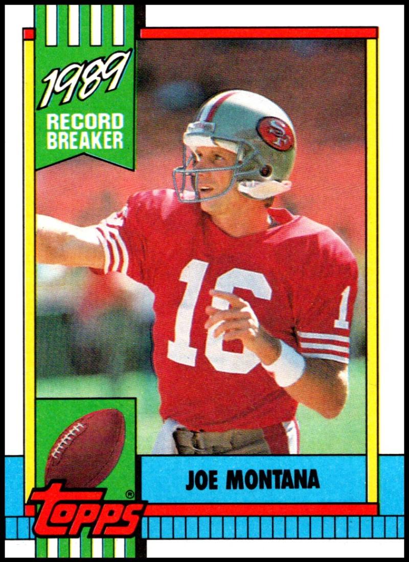 1990 Topps Football #1 Joe Montana RB San Francisco 49ers Image 1