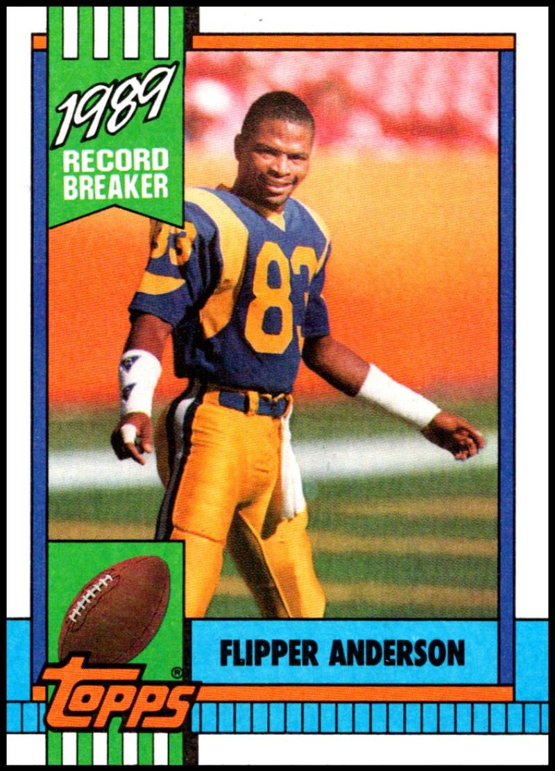1990 Topps Football #2 Flipper Anderson RB Los Angeles Rams Image 1