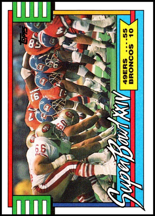 1990 Topps Football #5 Super Bowl XXIV SB 49ers/Broncos  Image 1