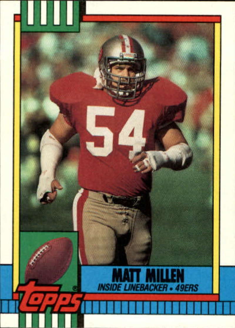 1990 Topps Football #7 Matt Millen San Francisco 49ers Image 1
