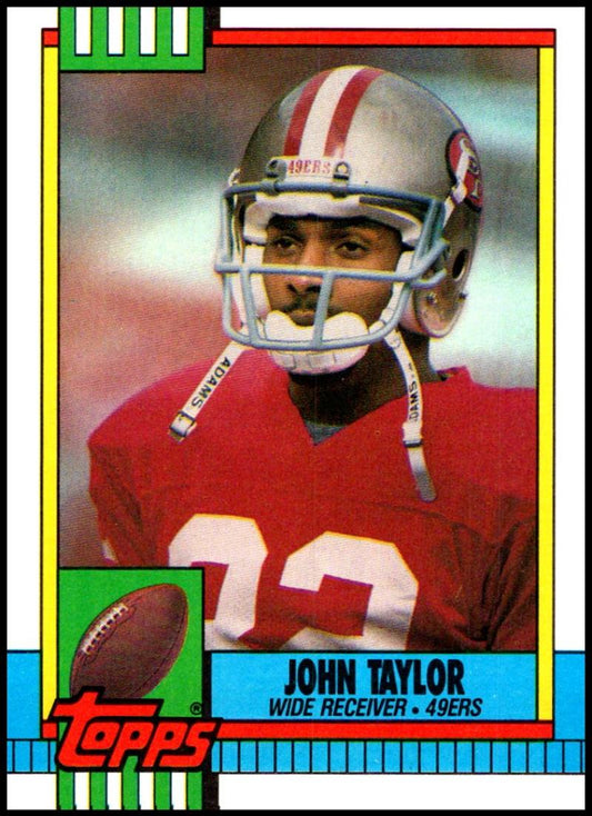 1990 Topps Football #10 John Taylor  San Francisco 49ers  Image 1
