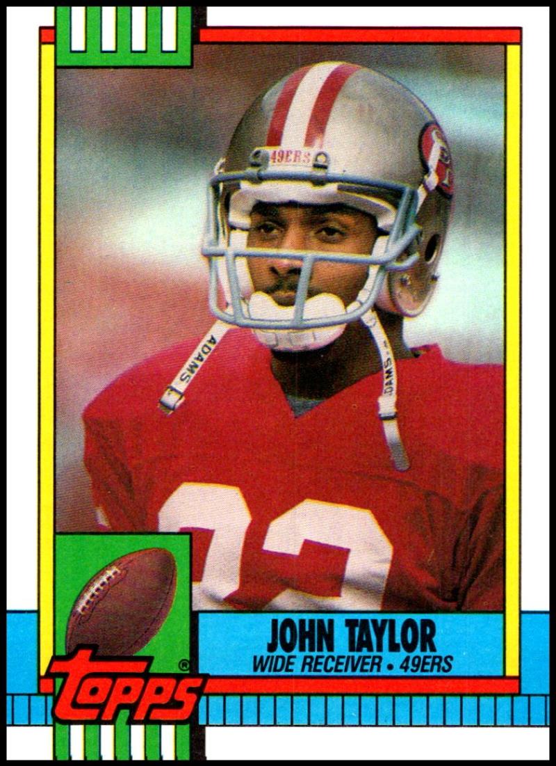 1990 Topps Football #10 John Taylor San Francisco 49ers Image 1