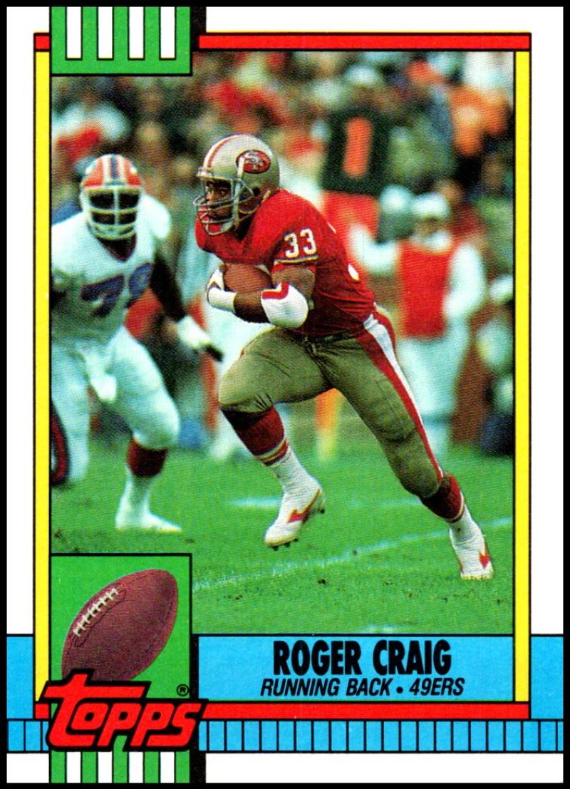 1990 Topps Football #12 Roger Craig San Francisco 49ers Image 1