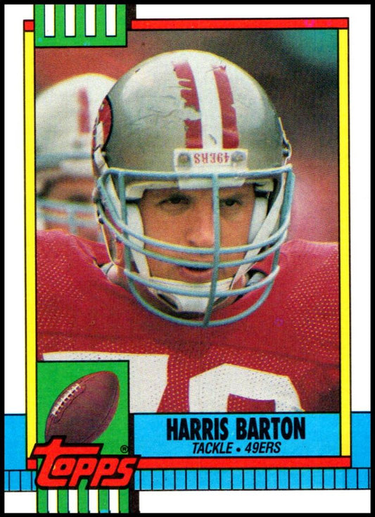 1990 Topps Football #16 Harris Barton  San Francisco 49ers  Image 1