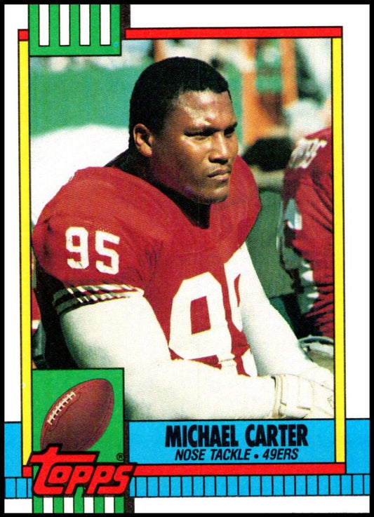 1990 Topps Football #19 Michael Carter  San Francisco 49ers  Image 1