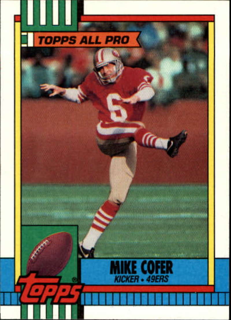 1990 Topps Football #22 Mike Cofer AP San Francisco 49ers Image 1