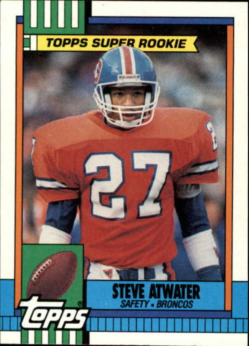 1990 Topps Football #29 Steve Atwater SR RC Rookie Denver Broncos Image 1