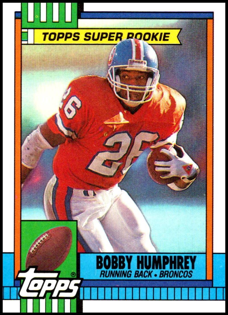1990 Topps Football #32 Bobby Humphrey SR RC Rookie Denver Broncos Image 1