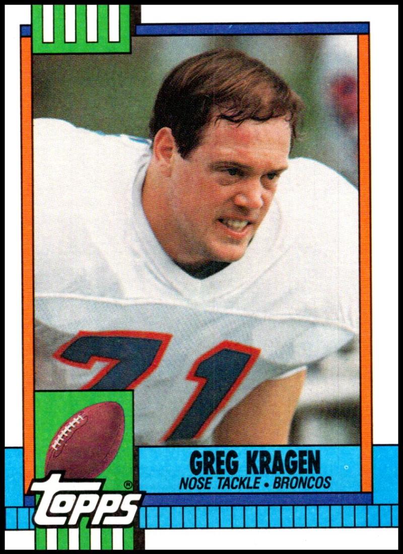 1990 Topps Football #33 Greg Kragen Denver Broncos Image 1