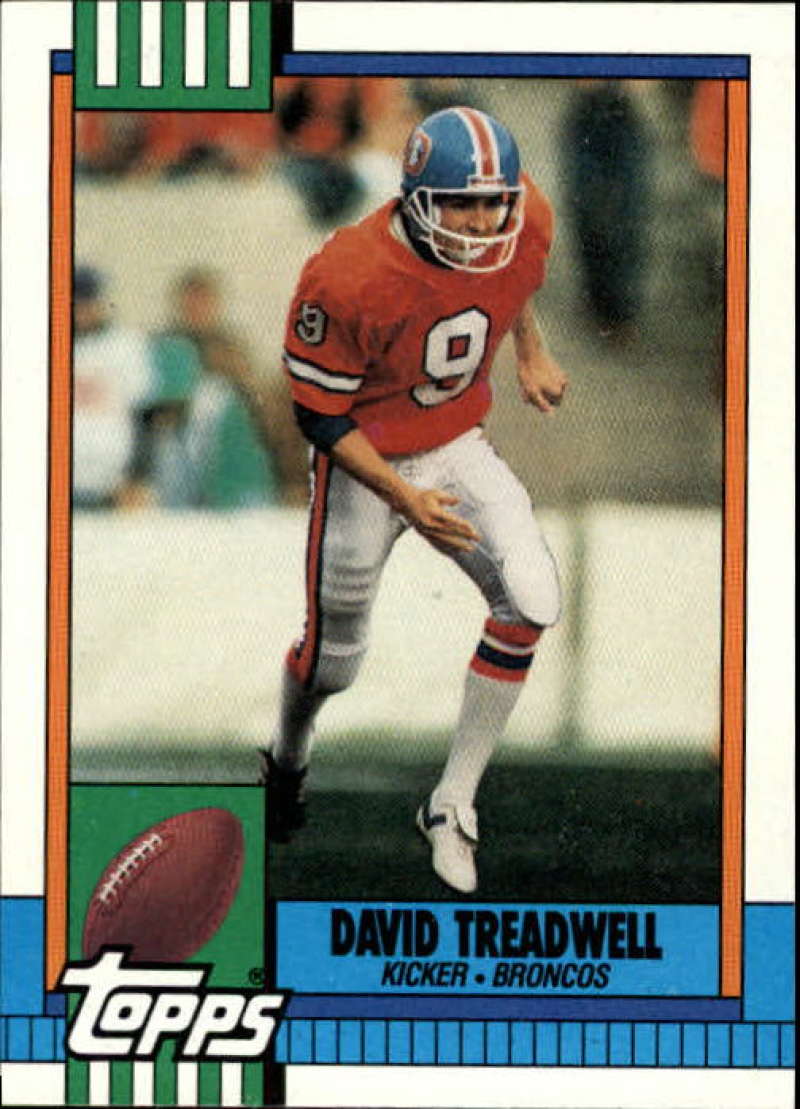 1990 Topps Football #34 David Treadwell Denver Broncos Image 1