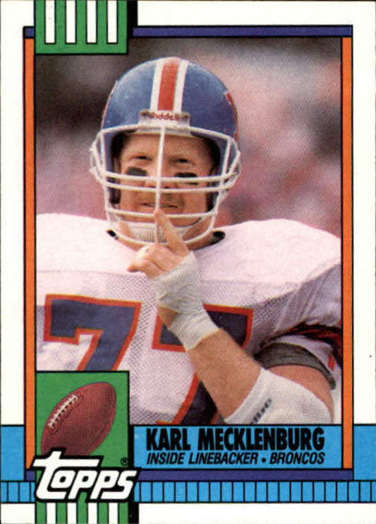 1990 Topps Football #35 Karl Mecklenburg  Denver Broncos  Image 1