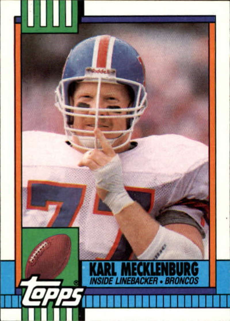 1990 Topps Football #35 Karl Mecklenburg Denver Broncos Image 1