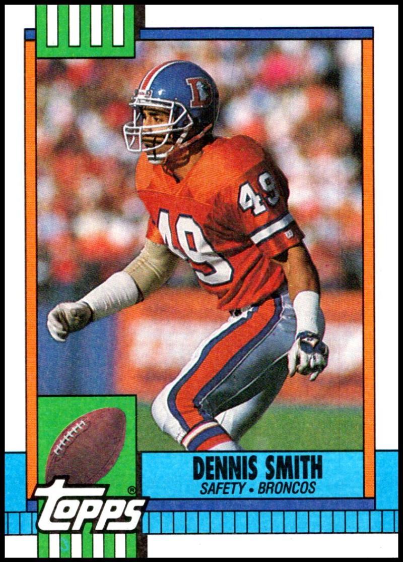 1990 Topps Football #36 Dennis Smith Denver Broncos Image 1