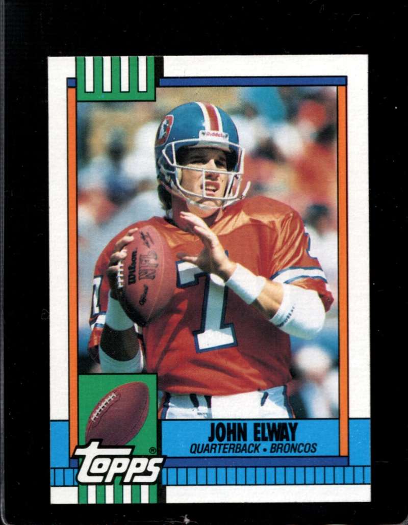 1990 Topps Football #37 John Elway Denver Broncos Image 1