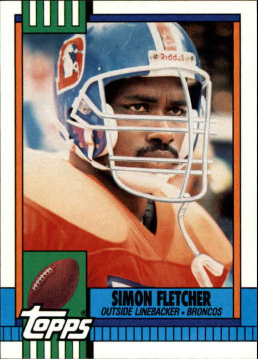 1990 Topps Football #39 Simon Fletcher  Denver Broncos  Image 1