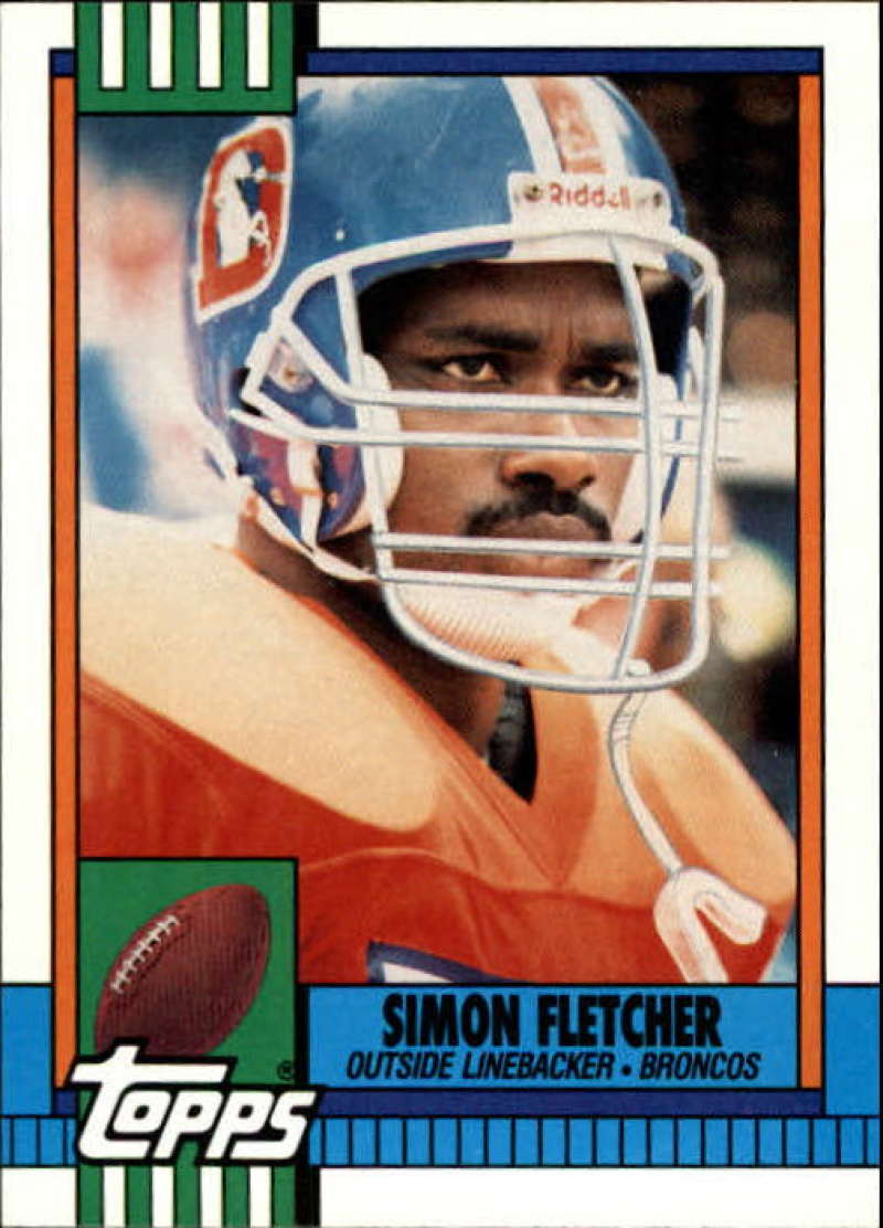 1990 Topps Football #39 Simon Fletcher Denver Broncos Image 1