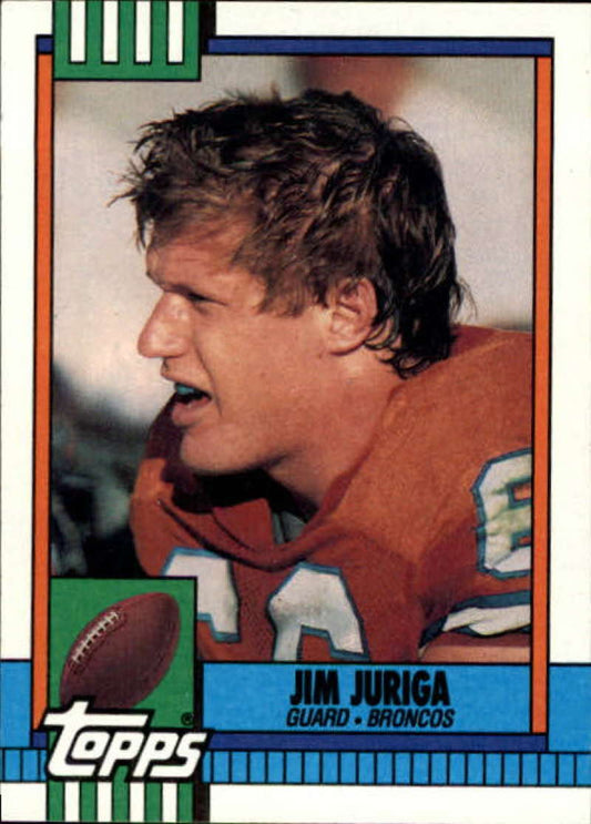 1990 Topps Football #40 Jim Juriga  Denver Broncos  Image 1