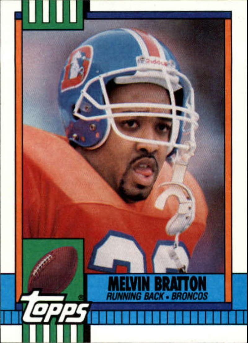 1990 Topps Football #42 Melvin Bratton RC Rookie Denver Broncos Image 1