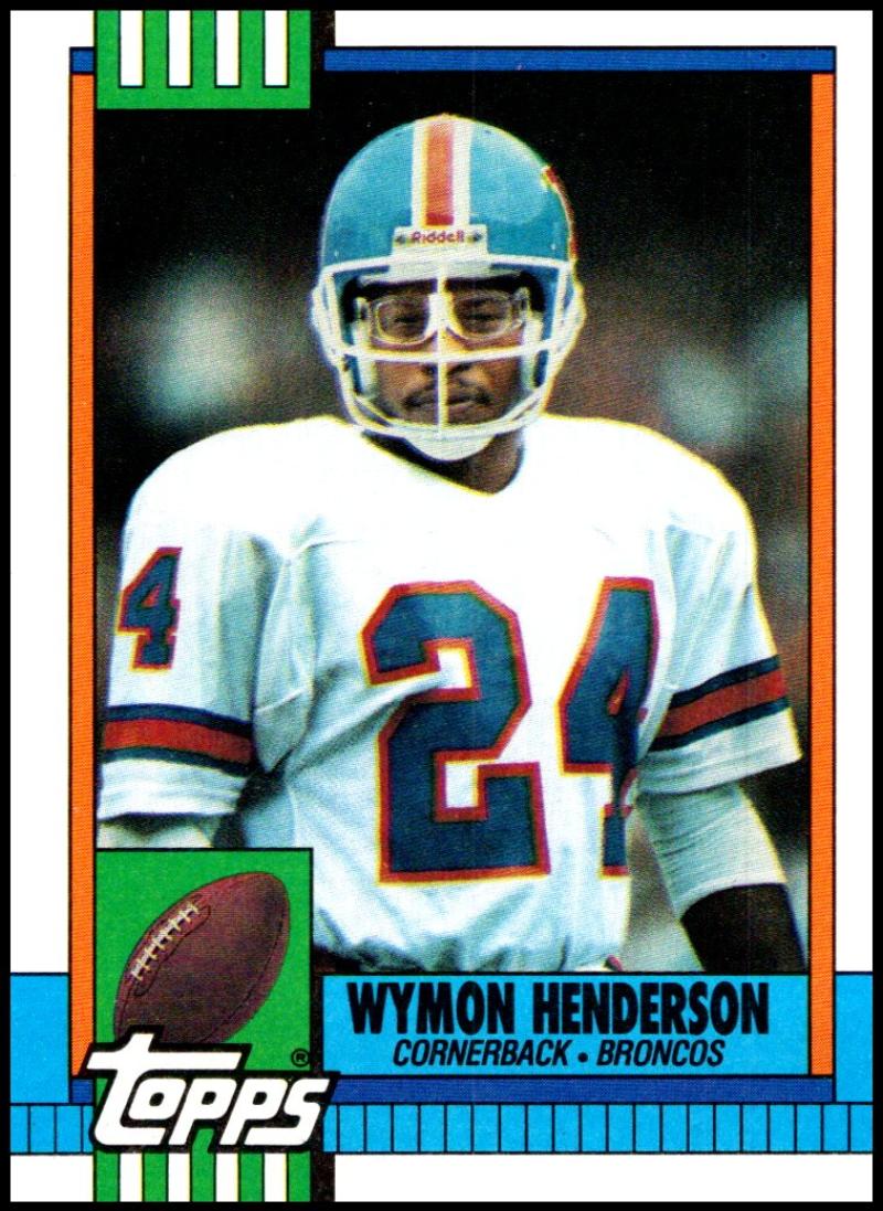 1990 Topps Football #43 Wymon Henderson RC Rookie Denver Broncos Image 1