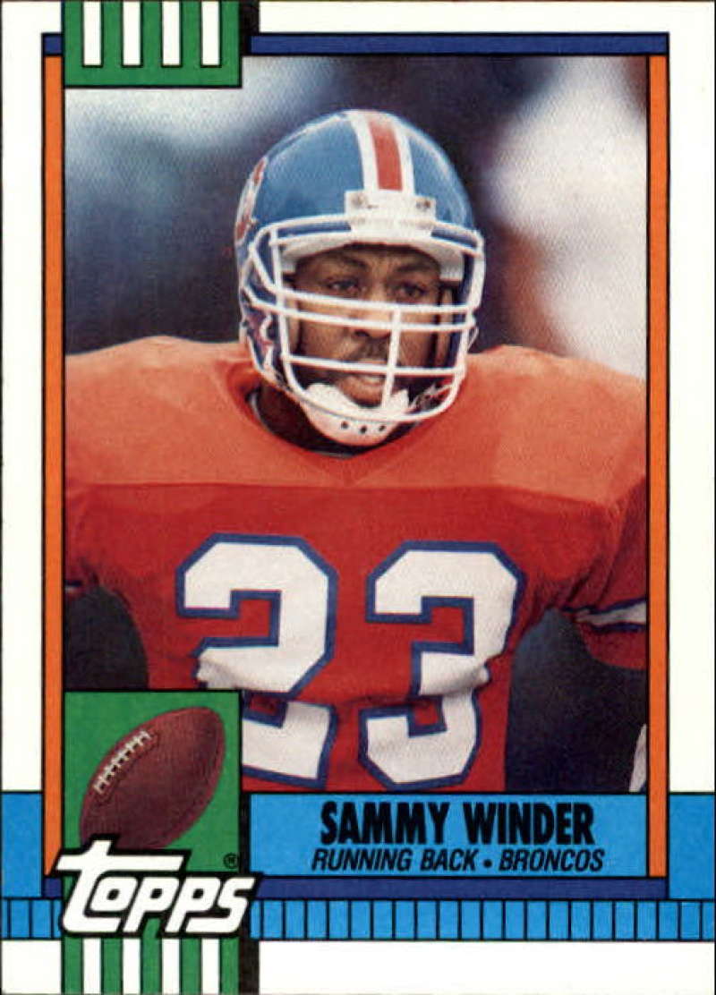 1990 Topps Football #45 Sammy Winder Denver Broncos Image 1