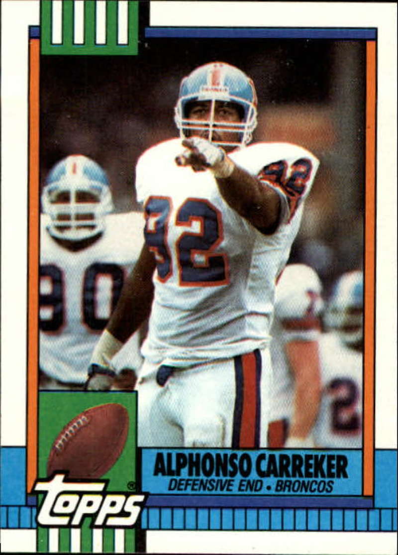 1990 Topps Football #46 Alphonso Carreker Denver Broncos Image 1
