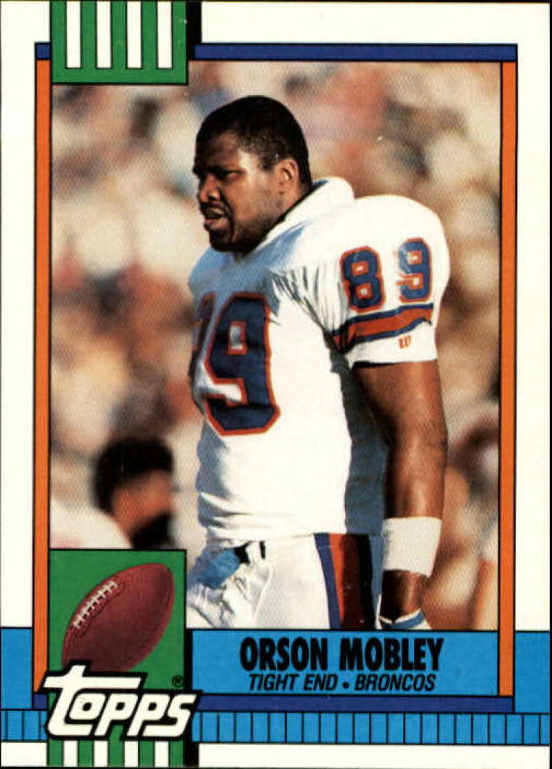 1990 Topps Football #47 Orson Mobley RC Rookie Denver Broncos Image 1