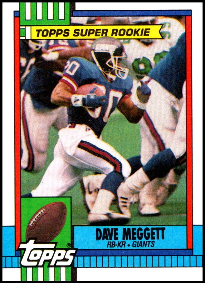 1990 Topps Football #49 Dave Meggett New York Giants Image 1